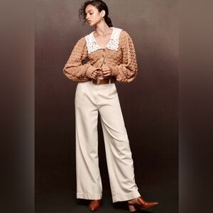 By Anthropologie Balloon-Sleeve Collared
Cardigan Sweater